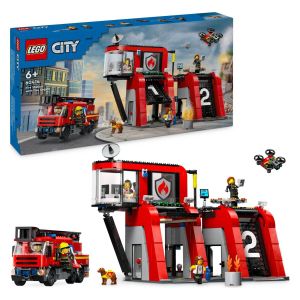 LEGO City 60414 Gasilska postaja z gasilskim vozilom