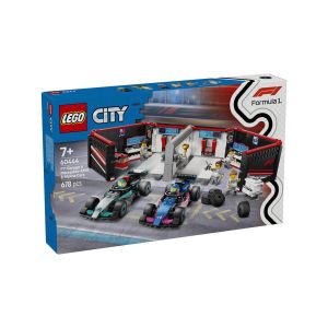 LEGO  City 60444 Avtomehanična delavnica F1 ter dirkalnika Mercedes-AMG in Alpine