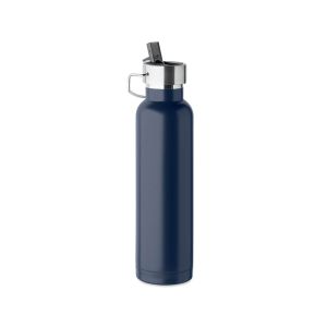 Flaška termo iz rec. nerjavečega jekla, z vgrajeno slamico in zaščitnim pokrovom in ročajem. 660 ml