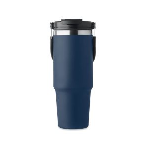 Lonček termo iz rec. nerjavečega jekla, s slamico, zložljivim ustnikom in odprtino za pitje. 850 ml