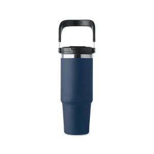 Lonček termo iz rec. nerjavečega jekla, s slamico, zložljivim ustnikom in odprtino za pitje. 850 ml