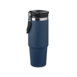 Lonček termo iz rec. nerjavečega jekla, s slamico, zložljivim ustnikom in odprtino za pitje. 850 ml