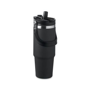 Lonček termo iz rec. nerjavečega jekla, s slamico, zložljivim ustnikom in odprtino za pitje. 850 ml