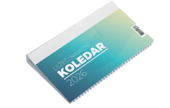 Namizni tedenski koledar s fiksnim kartonskim podstavkom - ležeči, 2026