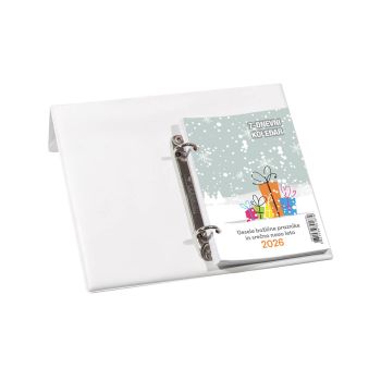 Namizni koledar, 7-dnevni, PVC, bel, 2026