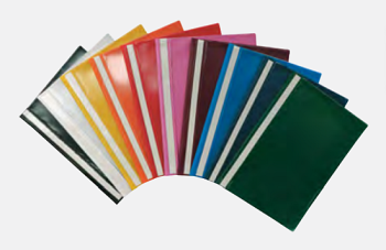 Mapa s kovinsko sponko, A4, PVC, 55 mm, rumena