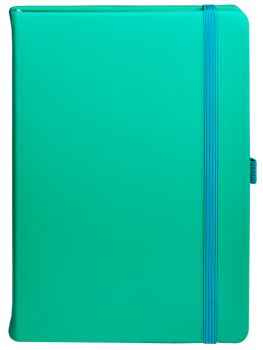 Blok, trde platnice, Smyth hard cover, črtan, zelena, 80gsm papir, 96 listni, označevalni trak, 14x