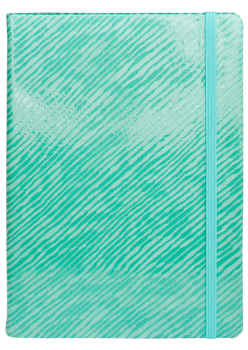 Blok, trde platnice, Lucia 1, črtan, zelen, 14,8X21, 80gsm papir slonokoščene barve, 64 listni, ozno