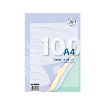 Listi, Akta, A4, 100-listni, črtni 9 mm