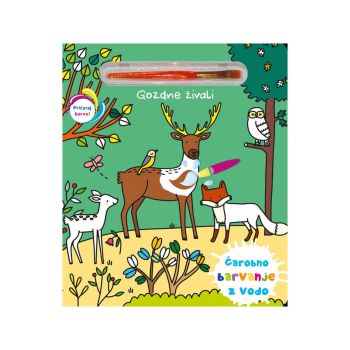 Gozdne živali, čarobno barvanje z vodo