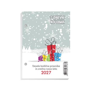 Vložek za namizni tedenski koledar, 2027
