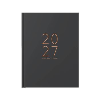 Poslovnik, tedenski z datumi, 20 x 26,9 cm, črte, 192 strani, 80g beli papir, črm 2027