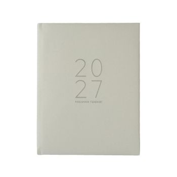 Poslovnik, SPARKLE, tedenski z datumi, 20 x 26,9 cm, črte, 192 strani, 80g beli papir, srebrna, 2027