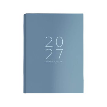 Dnevnik, z datumi, 17,2 x 24,3 cm, črte, 384 strani, 80g beli papir, petrol moder, 2027