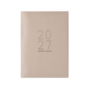 Dnevnik, z datumi, SPARKLE, 17,2 x 24,3 cm, črte, 384 strani, 80g beli papir, roza, 2027