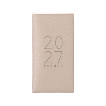 Planer, SPARKLE, 8 x 16 cm, črte, 144 strani, 80g beli papir, roza, 2027