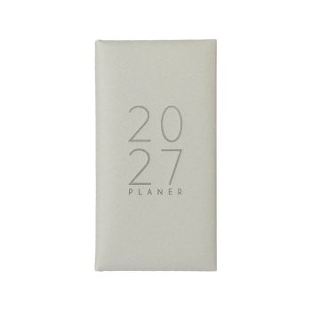 Planer, SPARKLE, 8 x 16 cm, črte, 144 strani, 80g beli papir, srebrn, 2027