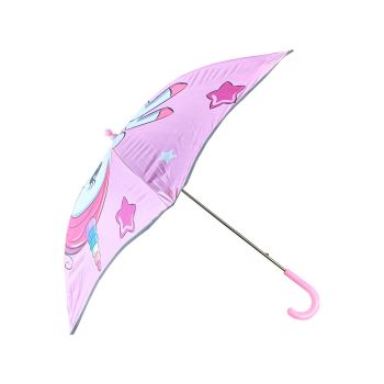 Otroški dežnik GREEDO UNICORN2 plastični ročaj, ročno odpiranje, motiv samoroga