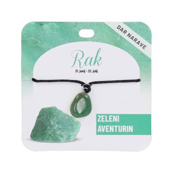 Obesek Zodiak, zeleni aventurin