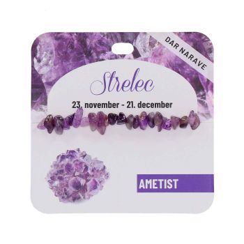 Zapestnica Zodiak, ametist
