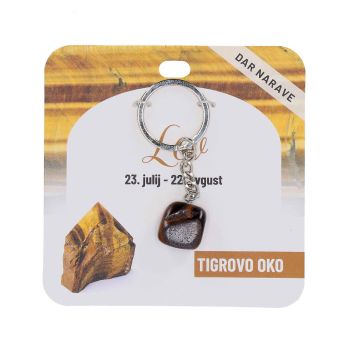 Obesek za ključe Zodiak, tigrovo oko