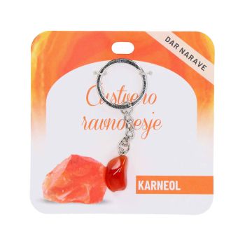 Obesek za ključe Želja, karneol