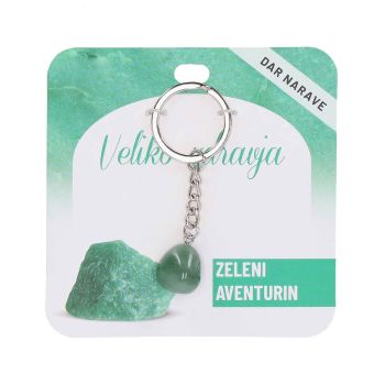Obesek za ključe Želja, zeleni aventurin