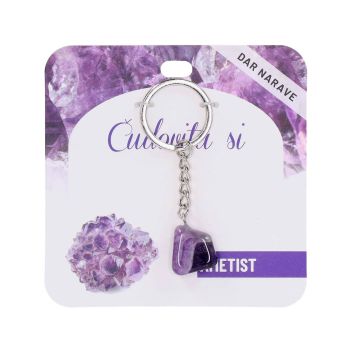 Obesek za ključe Želja, ametist