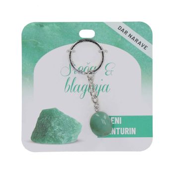 Obesek za ključe Zdravje, zeleni aventurin