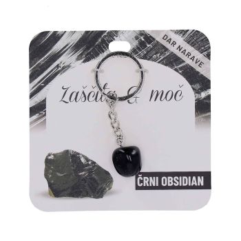 Obesek za ključe Zdravje, obsidian