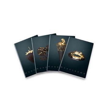 Zvezek A4 38 listni, 100g, črtan, Pigna, Monocrome Gold