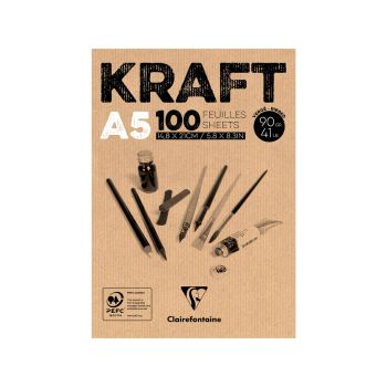 Blok brown kraft 96544  A5 100l  90g