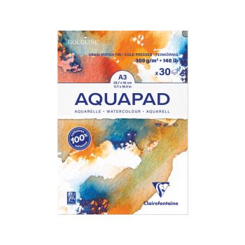 Blok goldline aqua A3, 30l, 300g, bel papir