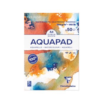 Blok goldline aqua A4, 50l, 300g, bel papir