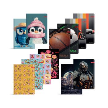 Zvezek A4 96 listni trde platnice karo Exclusive, 70g papir, platnica lepenka mat plastifikacija, so