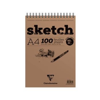 Špiralni skicirni blok A4 100 listni