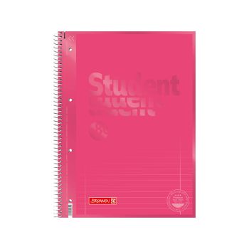 Špiralni zvezek, Brunnen, Student Color Code, pink, A4, črtasti, 80 listni