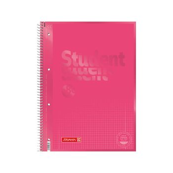Špiralni zvezek, Brunnen, Student Color Code, pink, A4, mali karo, 80 listni