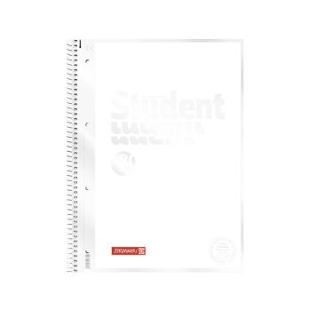 Špiralni zvezek, Brunnen, Student Color Code, bel, A4, mali karo, 80 listni