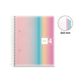 Špiralni zvezek, Miquelrius, A5, 120-listni, karo, Aurora, Iceland