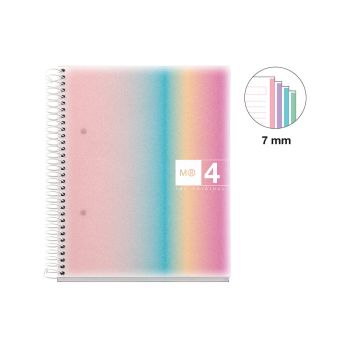 Špiralni zvezek, Miquelrius, A5, 120-listni, črtan, Aurora, Iceland