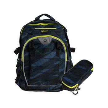 Set Nahrbtnik LED Generation Z s pripadajočo peresnico Blue Triangle