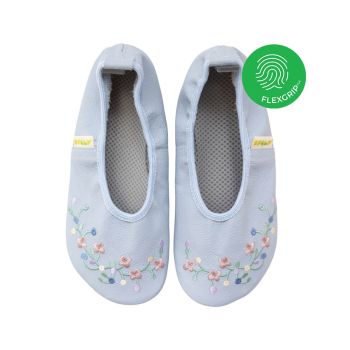 Dekliški usnjeni copati FlexGrip Flovers, Modra, št. 37