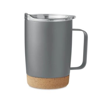 Lonček termo RUBY iz nerjavečega jekla s plutovinasto podlago in drsnim pokrovom. Prostornina  300ml