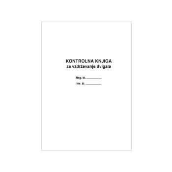 3.2 1/16 Kontrolna knjiga za vzdrževanje dvigala