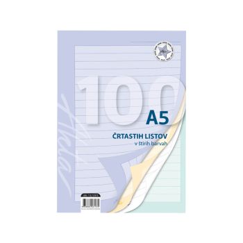 Listi, Akta, A5, 100-listni, črtni 9 mm