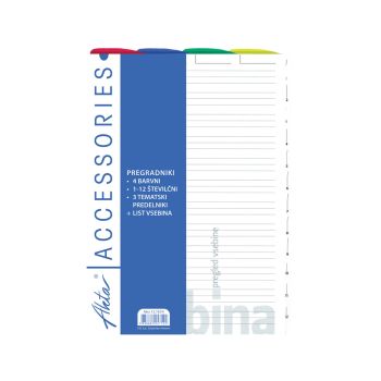 Akta predelni kartoni PVC - številke