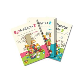 MOJ NANDE 2 - komplet za drugošolce (s SLO, MAT, SPO), s kodo za portal eŠolaMK, tabelnimi igrami in