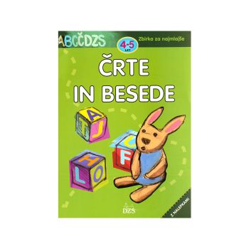 Črte in besede, abcčdzs,  zvezek aktivnosti z nalepkami