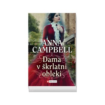 Dama v škrlatni obleki